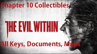 The Evil Within  All Chapter 10 Collectibles Keys Maps Documents Locations [upl. by Ogram]