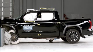 2023 Toyota Tundra crew cab updated moderate overlap crash test extended footage [upl. by Mcadams]