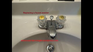 Replacing a faucet washer [upl. by Notyarb]