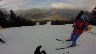 Skijanje Kranjska Gora staza Podkoren [upl. by Dnomayd776]