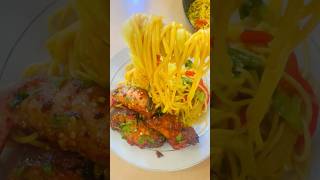 Chicken wings and chowmin ❤️❤️ music shots food youtubeshorts youtubefeed bandanatamang7366 [upl. by Ellenrahc710]