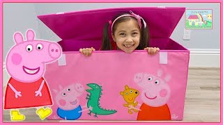 Huge Peppa Pig Toys Box with Surprise Eggs and Toy Surprises [upl. by Trojan]