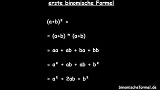 Binomische Formeln  erste  Tutorial [upl. by Euqinna]