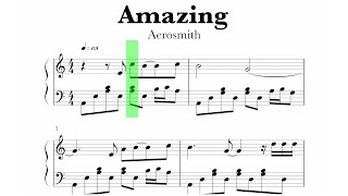 Aerosmith  Amazing Sheet Music [upl. by Assiar972]