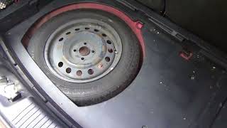 2013 KIA Rio EX Making Spare Tire Storage [upl. by Zerk]