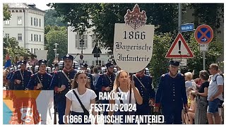 Rakoczy Festzug 2024 Bayerische Infanterie 1866 [upl. by Elohcim]