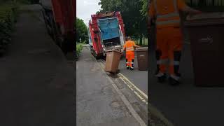 Waverley borough council Biffa Mercedes Olympus econic empying Brown Garden waste bins [upl. by Entroc]