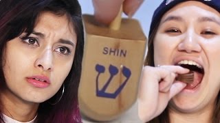 People Play Dreidel For The First Time [upl. by Inohtna]