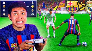 DUELO ÉPICO BARCELONA vs REAL MADRID en MODO CARRERA 😱 Mi rival de CHAMPIONS [upl. by Hercule971]