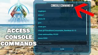 How to Access Console Commands and Creative mode  Ark Survival Ascended [upl. by Aistek]