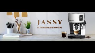 Espresso Coffee Machine amp Cappuccino Maker with Milk Tank JASSY JS100 [upl. by Kev]