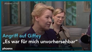 Franziska Giffey sowie Staatsanwaltschaft zum Angriff auf sie am 080524 [upl. by Wivina]