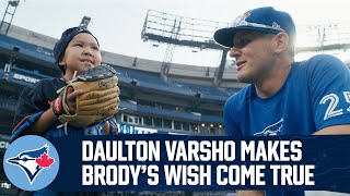 Brody fulfills his Wish with Daulton Varsho [upl. by Maker473]