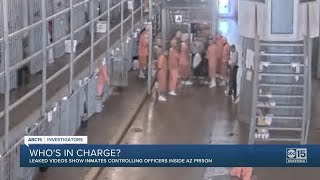 Newly leaked Florence Arizona prison video shows inmates trap officers in stairwell [upl. by Arraic]