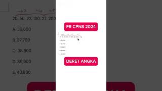 FR CPNS 2024 ‼️ DERET ANGKA [upl. by Kerby874]