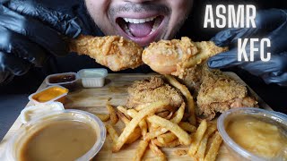 ASMR eating Kentucky Fried Chicken NO TALKING [upl. by Skcirdnek]