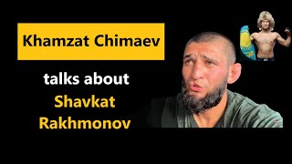 Khamzat Chimaev talks about Shavkat Rakhmonov level amp his UFC record [upl. by Gnak529]