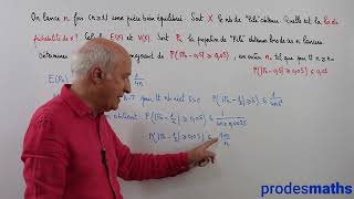 Terminale  Probabilités Inégalité de BienayméTchebychev Exercices [upl. by Barrington]