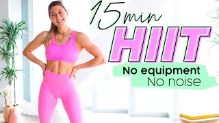 15 MIN HOME HIIT WORKOUT  No Equipment No Noise No Impact [upl. by Dulla27]