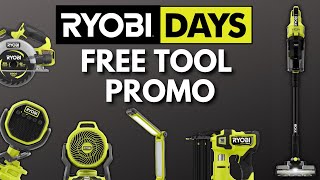 FREE Tools Alert  RYOBI Days Free Tool Promotion 2024 [upl. by Pulchia892]