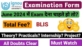 How to Fill IGNOU Examination Form  June 2024 TEE BLIS Examination Fee  June 2024 Term End Exam [upl. by Publius28]