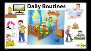 Daily Routines vocabulary [upl. by Alysia]