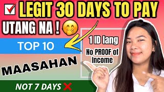 TOP 10 LOAN LEGIT 30 DAYS BABAYARAN✅  1 ID LANG at SAME DAY APPROVAL NOT 7 DAYS❌ [upl. by Nybbor253]