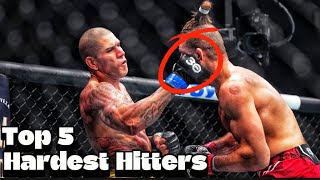 The top 5 Hardest HITTERS in the UFC 2024 Edition [upl. by Nayarb]