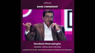 Bank ownership  Nandalal Weerasinghe  Governor  Central Bank of Sri Lanka [upl. by Ardnuhsal]