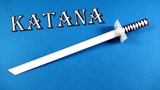 How to make a katana out of paper 🗡 Ninja Weapon  KATANA DIY [upl. by Daria]