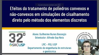 SIICUSP 2024 EFEITOS DO TRATAMENTO DE POLIEDROS CONVEXOS E NÃOCONVEXOS EM [upl. by Edalb]