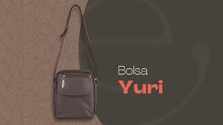 Bolsa tiracolo masculina em couro Yuri [upl. by Wulfe642]