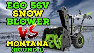 Ego 56V Snowblower VS Montana 2023 [upl. by Idok513]