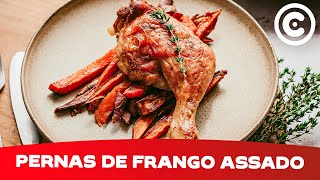 Pernas de Frango Assado com Batata Doce A refeição perfeita [upl. by Okomom]