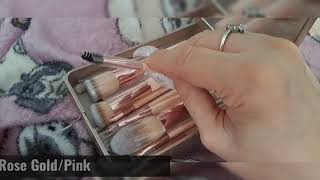 The BSMALL Travel Makeup Brush Set with LED Light Mirror [upl. by Gardener334]