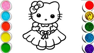 🔷Cate Kitty Drawing  Hello kitty Drawing  karanwithart [upl. by Bil]