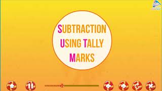 SUBTRACTIONSUBTRACTION USING TALLY MARKS [upl. by Rehpinnej304]