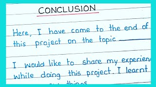 Conclusion for file  How to write Conclusion  Conclusion for project file Project File Decoration [upl. by Mariko]