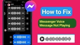 How To Fix Messenger Voice Message Not Playing  2024  Messenger Voice Message Not OpeningIn this v [upl. by Valeda]