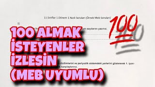 11Sınıf Kimya 1Dönem 1Yazılı [upl. by Nodnerb]