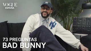 73 preguntas a Bad Bunny  VOGUE España [upl. by Anaihs]