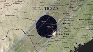 NASA animation shows entire path of totality for April 8 2024 solar eclipse [upl. by Naasah]