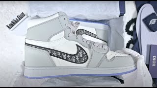 Jordan x Dior Air Jordan 1 Retro High Sneakers Unbox [upl. by Anna-Diana]