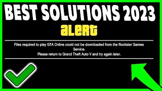 GTA 5 Online How To Fix Files Required To Play GTA Online Could Not Be Downloaded 2023 PS PC Xbox [upl. by Morrie]