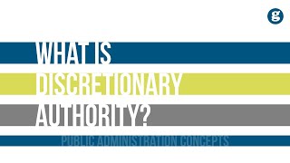 What is Discretionary Authority [upl. by Katonah924]