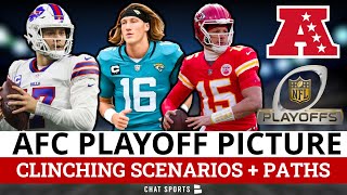 NFL Playoff Picture AFC Clinching Scenarios Wild Card Race And Standings Entering Week 17 Of 2022 [upl. by Sucramej]