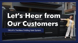 Testimonial of DeLUXs trackless folding gate system 29617 [upl. by Trahern]