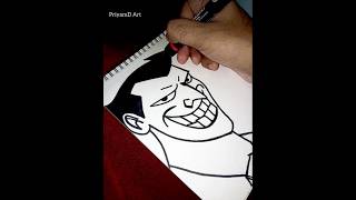 Drawing joker sketchinkrepeat art joker jokershorts dccomics dcuniverse inkpenart manga [upl. by Idnym]