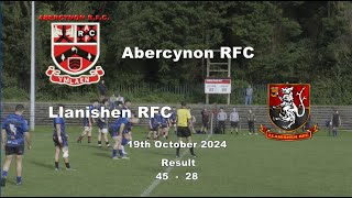 Abercynon RFC v Llanishen RFC 19th October 2024 [upl. by Fabiolas5]