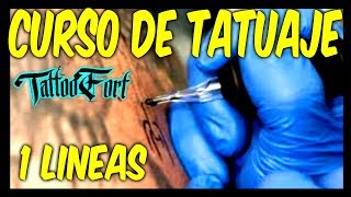 COMO APRENDER A TATUAR  LINEAS  Leccion 1  TATTOO  tattoo fort✅ [upl. by Mullins656]